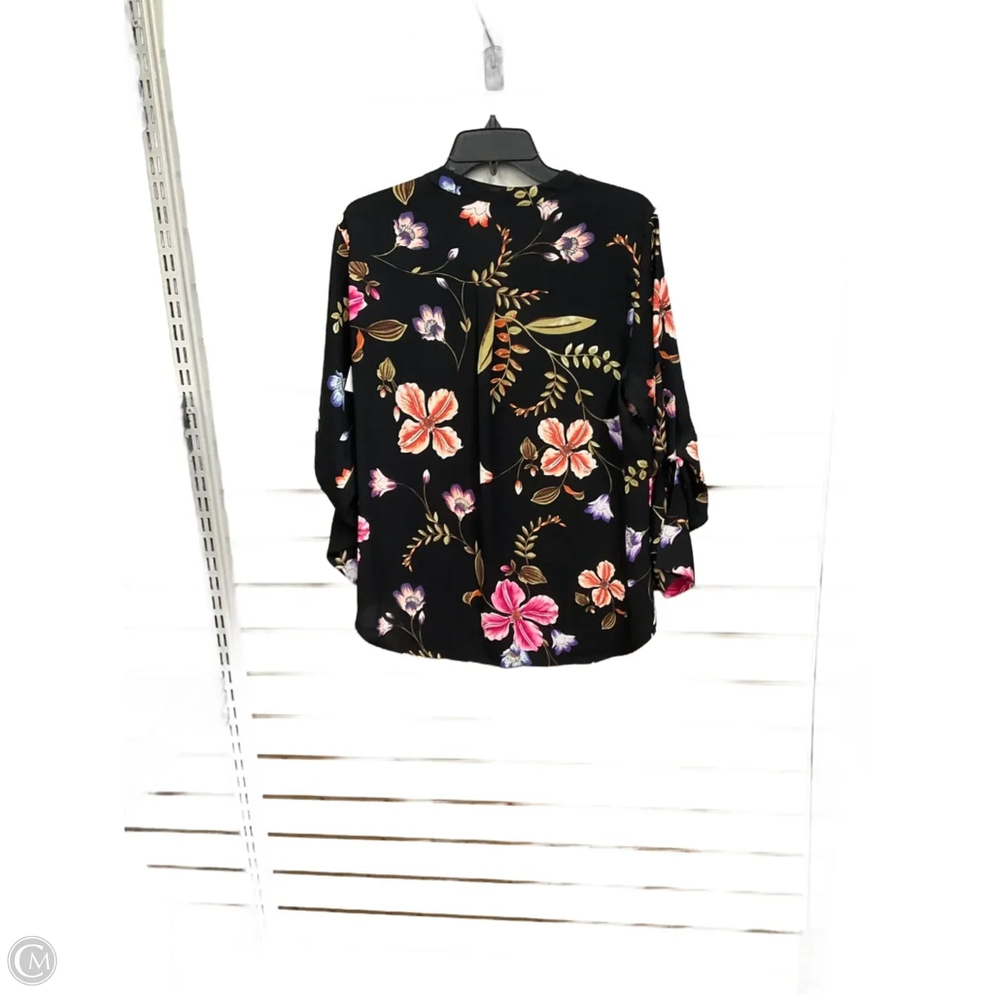 Blouse Long Sleeve By Express In Floral Print, Size: L