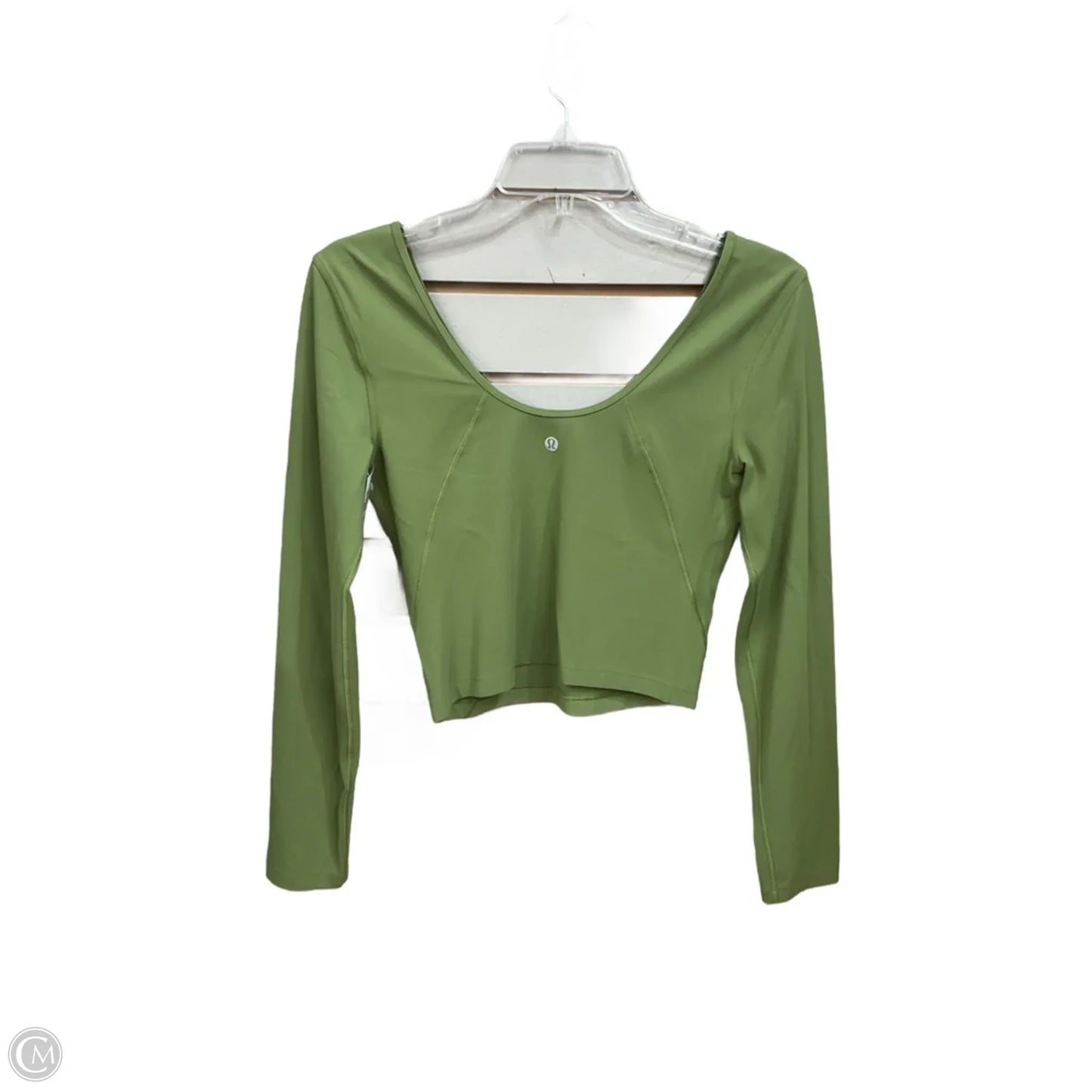 Athletic Top Long Sleeve Crewneck By Lululemon In Green, Size: S