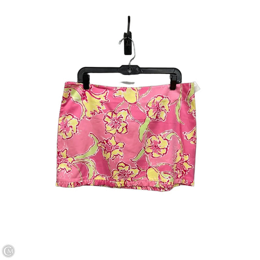 Skirt Designer By Lilly Pulitzer In Pink & Yellow, Size: 10