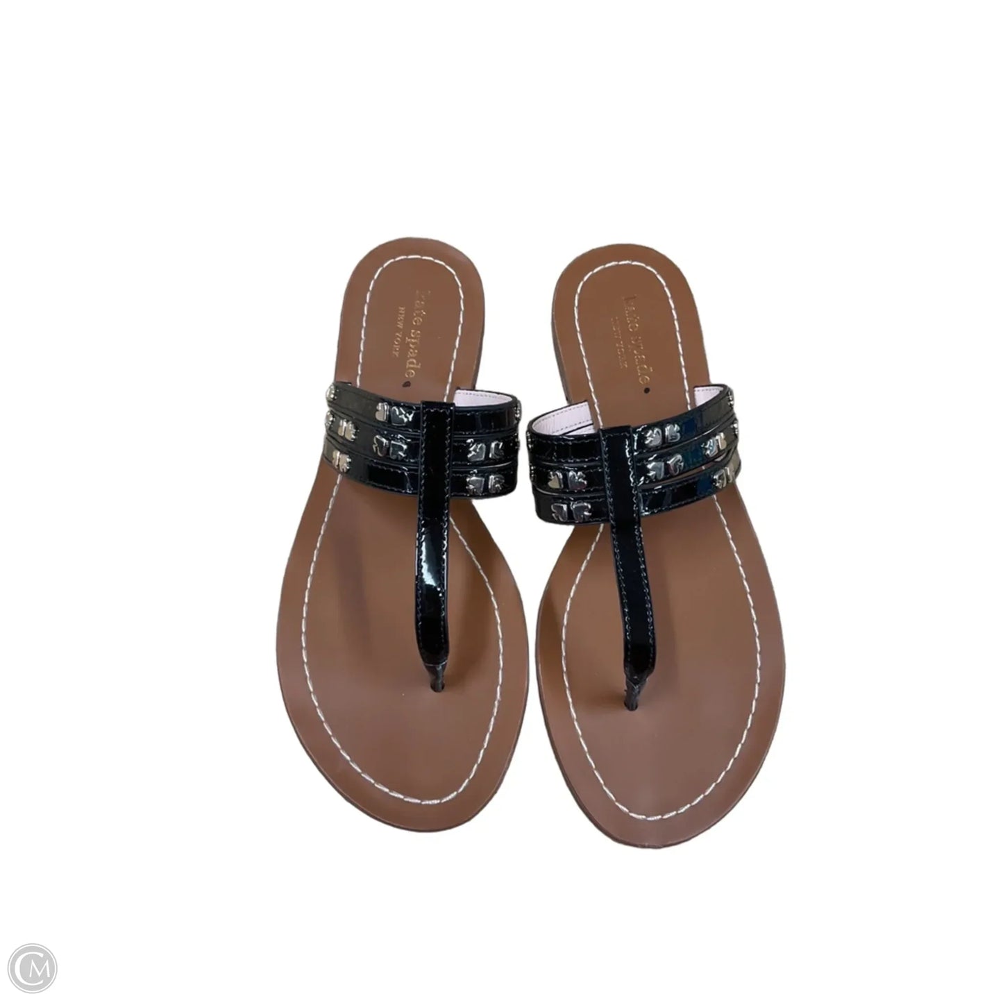 Sandals Designer By Kate Spade In Black, Size: 7.5