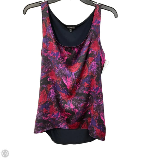 Top Sleeveless By Express In Purple & Red, Size: S