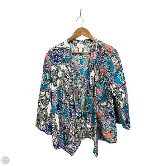 Cardigan By Chicos In Paisley Print, Size: Xl