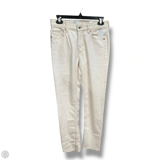 Jeans Straight By H&m In Beige, Size: 2