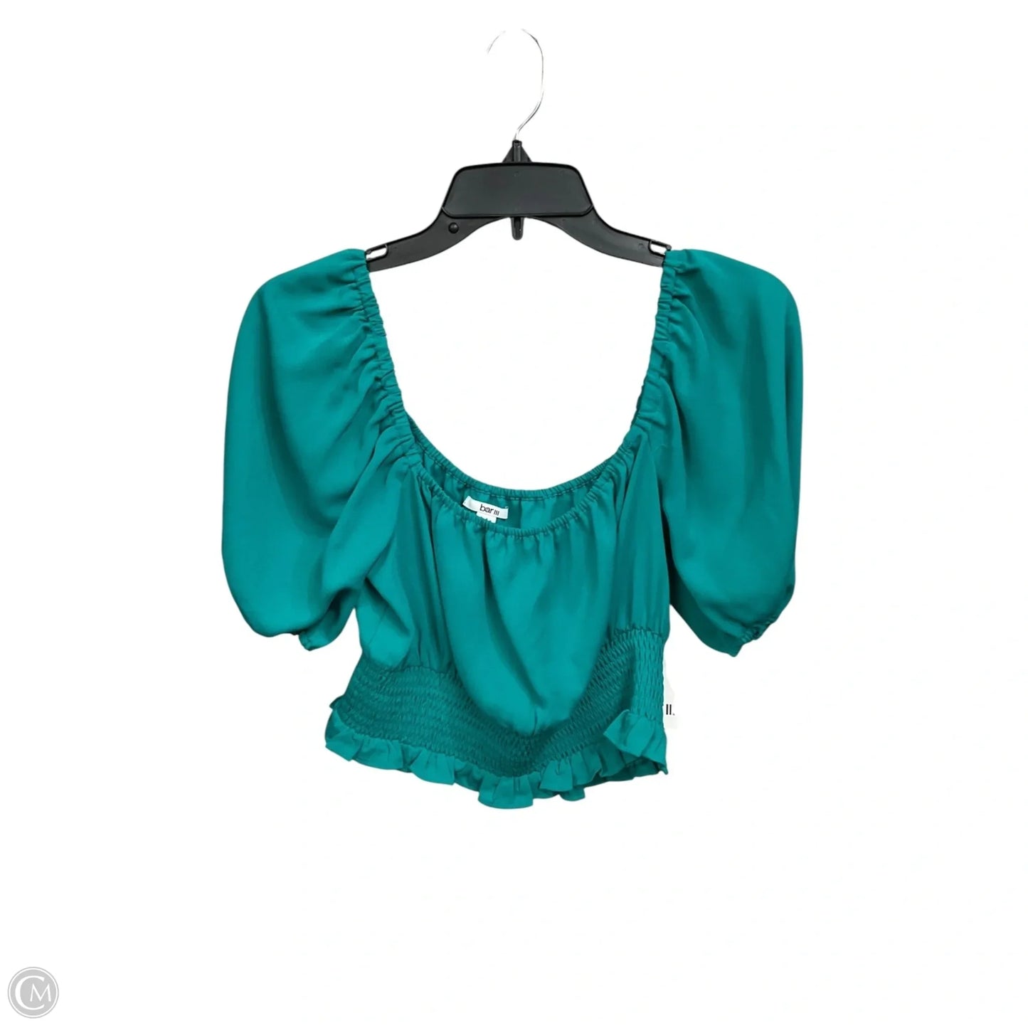 Top Short Sleeve By Bar Iii In Green, Size: M