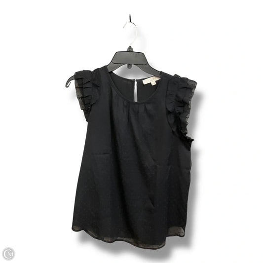 Top Sleeveless By Loft In Black, Size: S