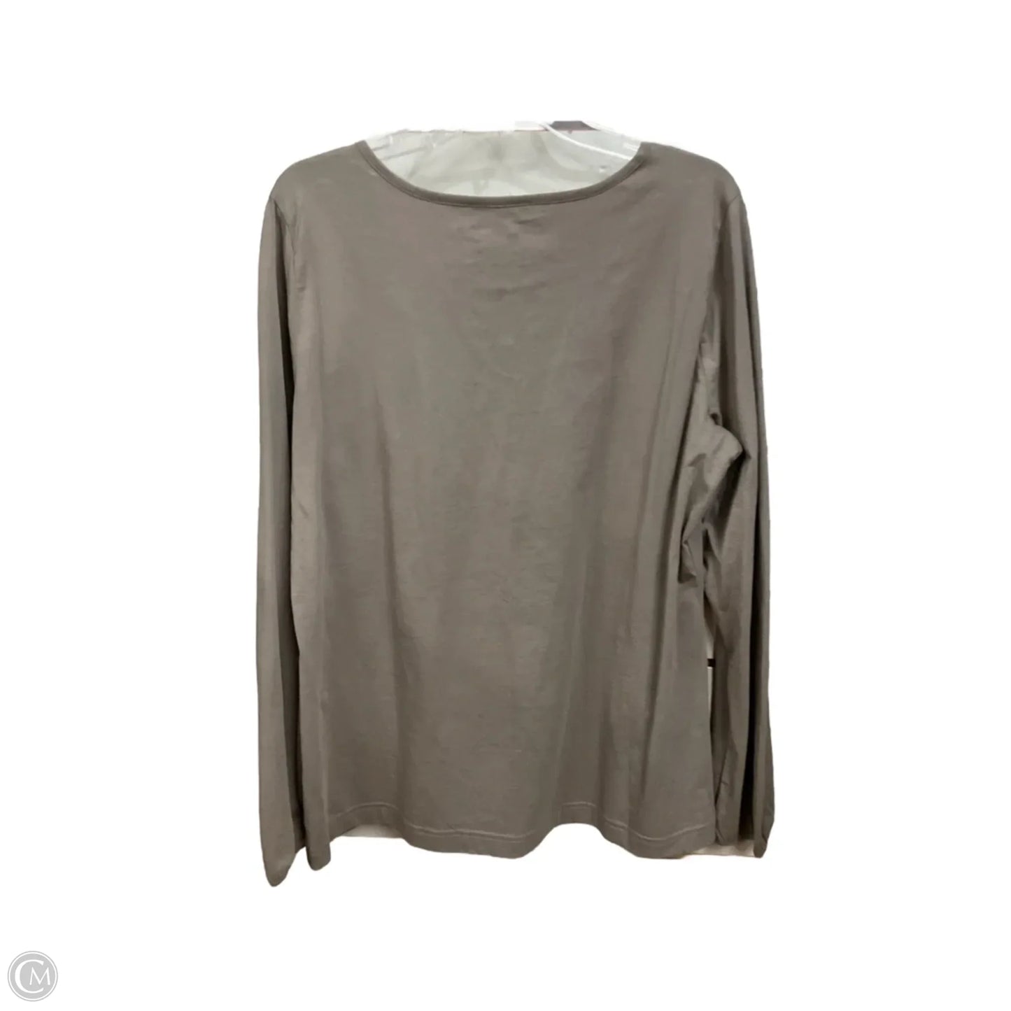 Top Long Sleeve Basic By Eddie Bauer In Taupe, Size: Xl