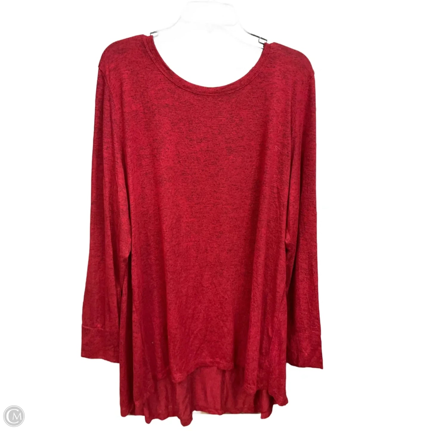 Top Long Sleeve Basic By Cuddl Duds In Red, Size: 2x