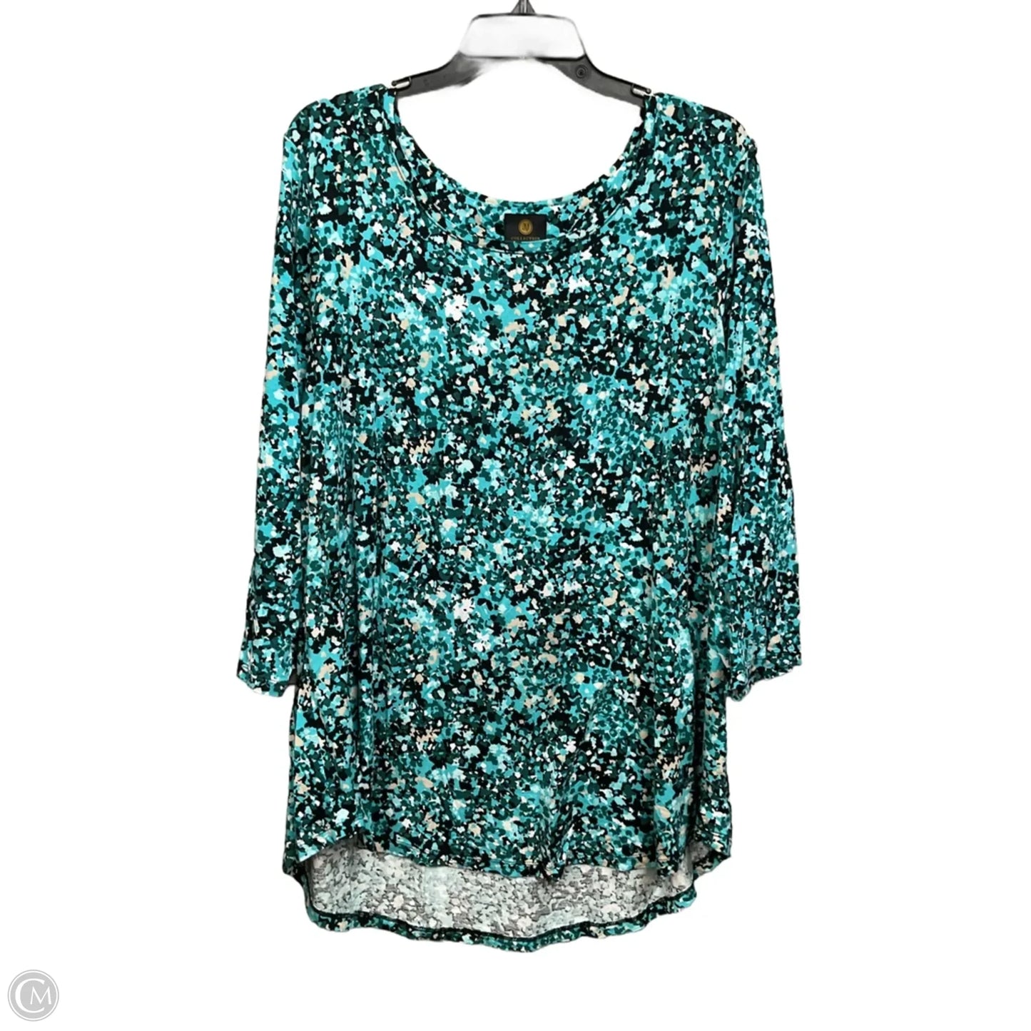 Top 3/4 Sleeve By Jm Collections In Floral Print, Size: 3x