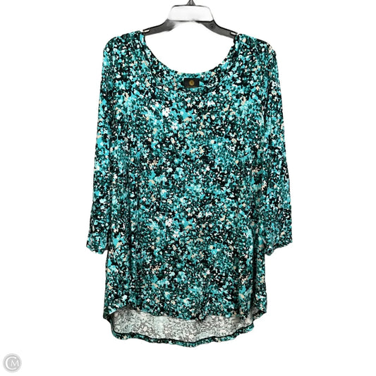 Top 3/4 Sleeve By Jm Collections In Floral Print, Size: 3x