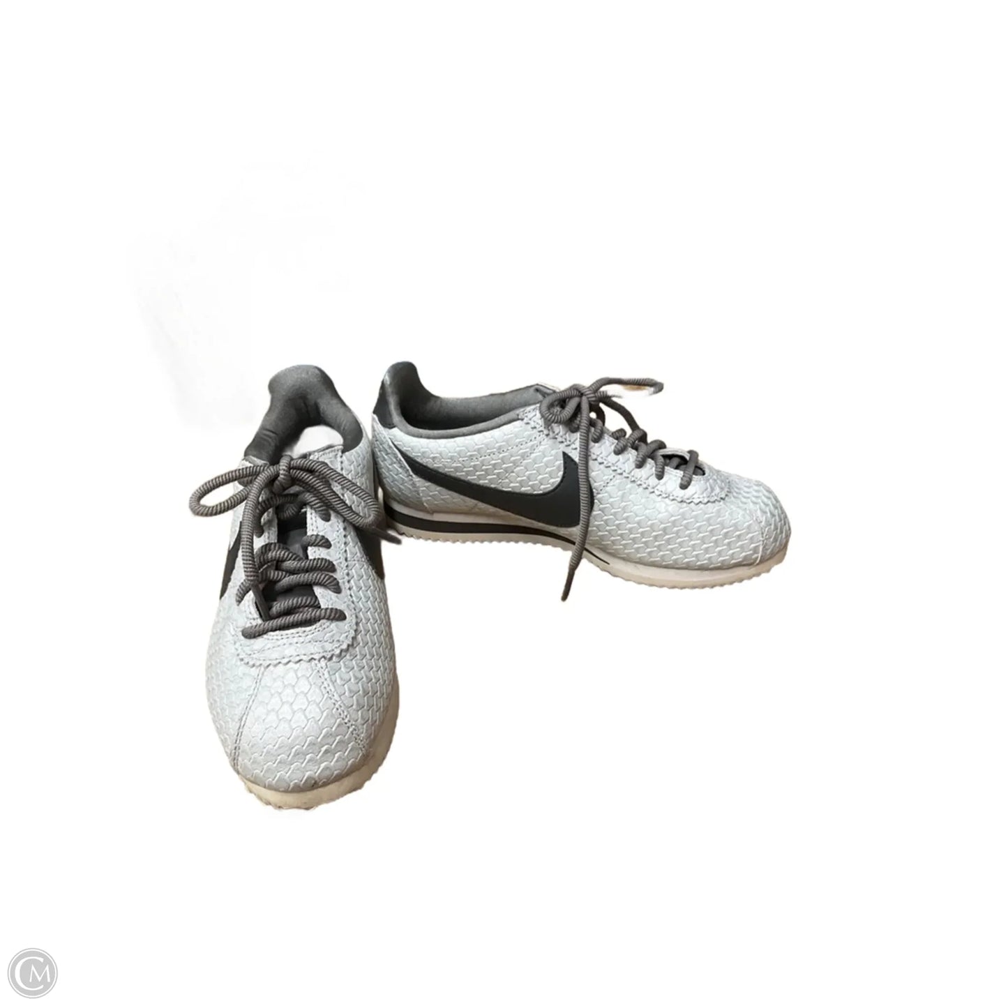 Shoes Flats By Nike In Black & Silver, Size: 6.5