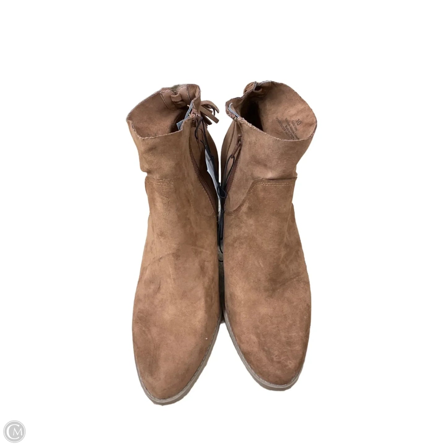 Boots Ankle Heels By Universal Thread In Brown, Size: 10