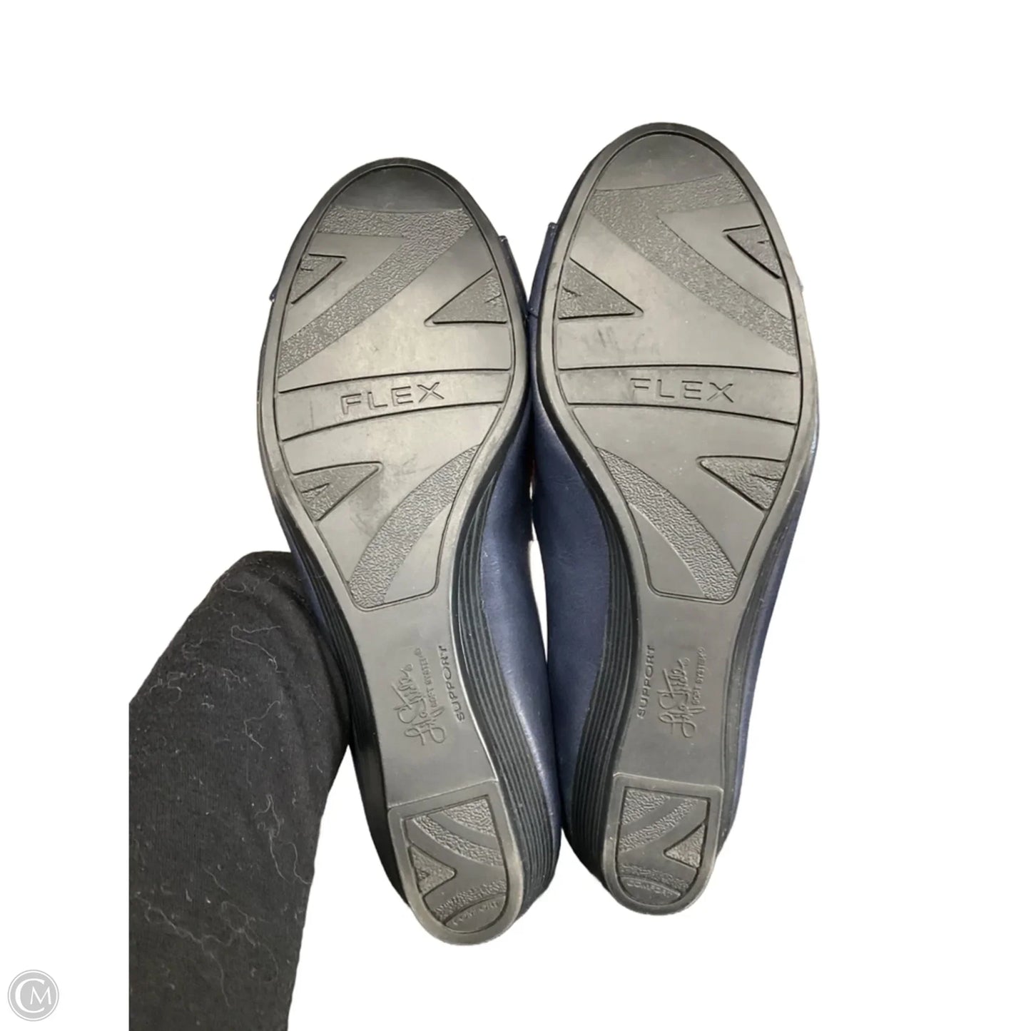 Sandals Heels Wedge By Life Stride In Navy, Size: 8.5