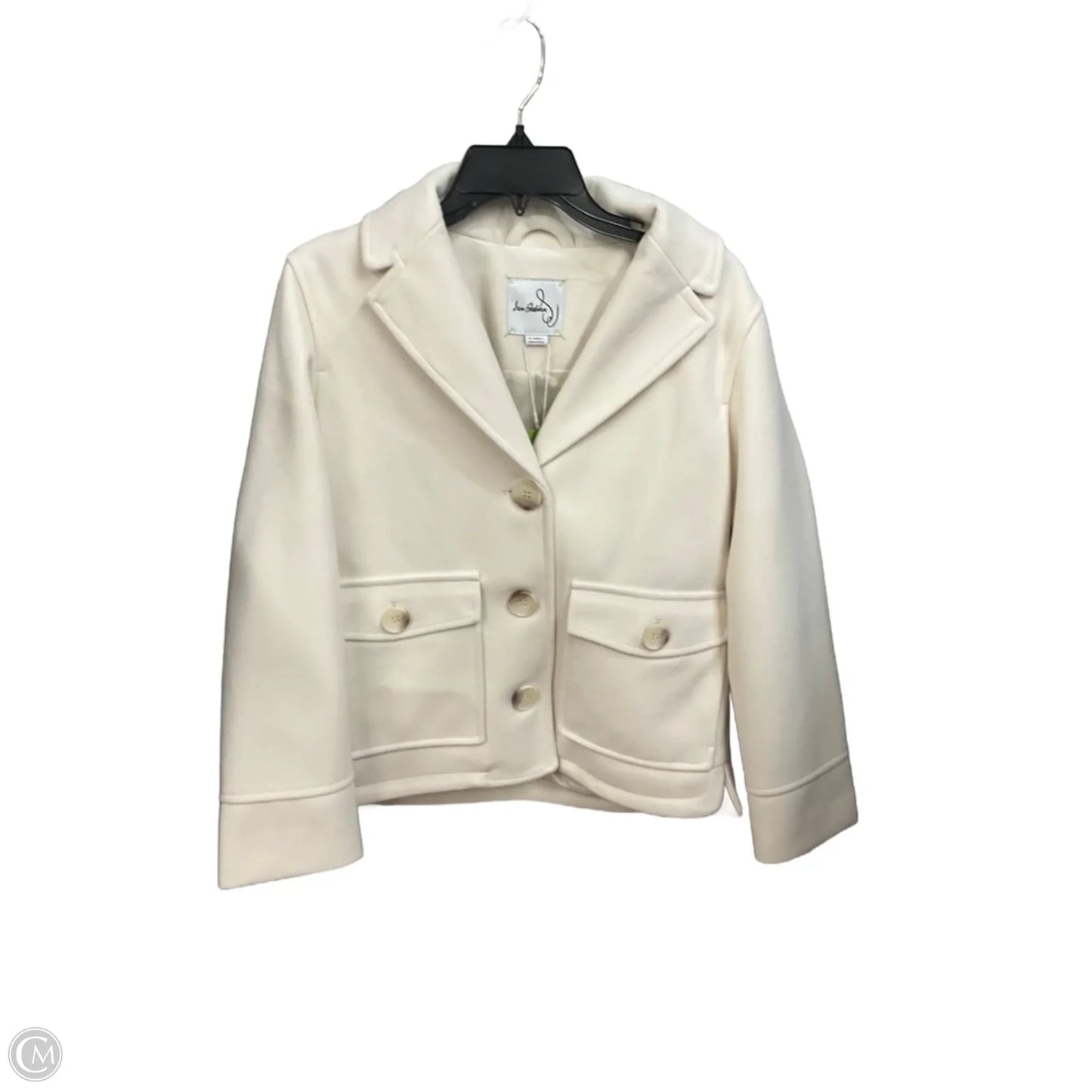 Coat Peacoat By Sam Edelman In Ivory, Size: Xs