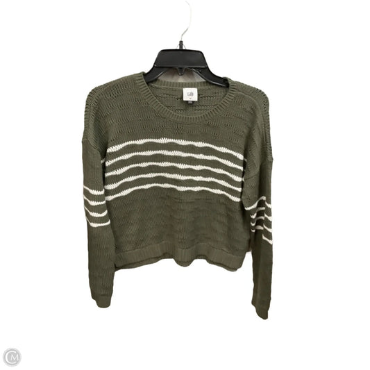 Sweater By Cabi In Green & White, Size: Xs