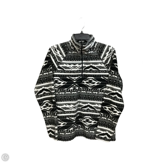 Top Long Sleeve By Eddie Bauer In Black & White, Size: M
