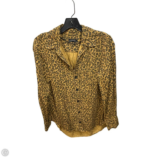 Blouse Long Sleeve By Zara Women In Animal Print, Size: S
