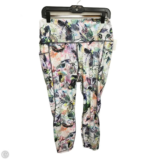 Athletic Leggings By Rbx In Floral Print, Size: Xl