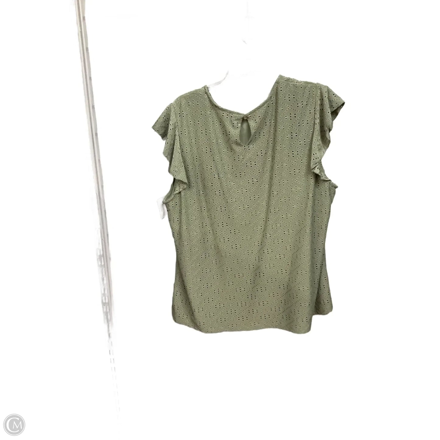 Top Sleeveless By Adrianna Papell In Green, Size: Xxl