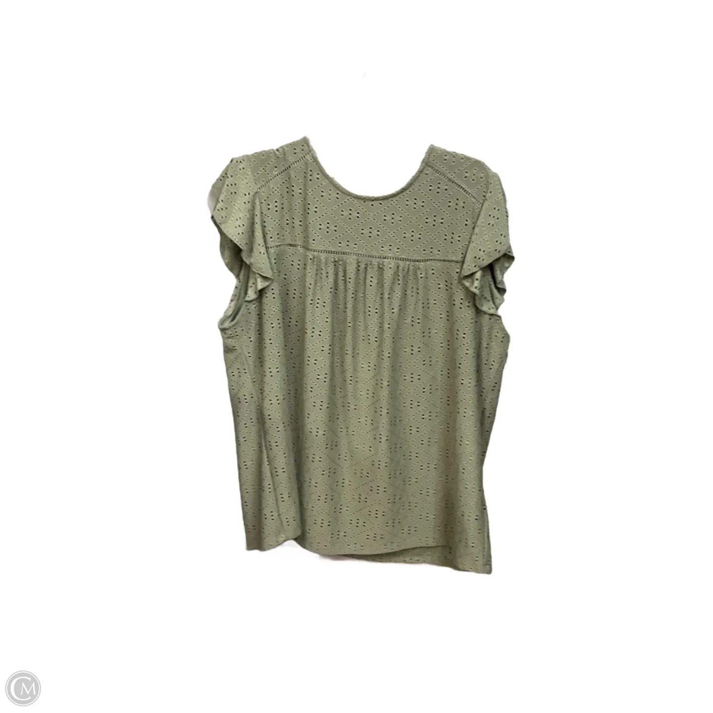 Top Sleeveless By Adrianna Papell In Green, Size: Xxl