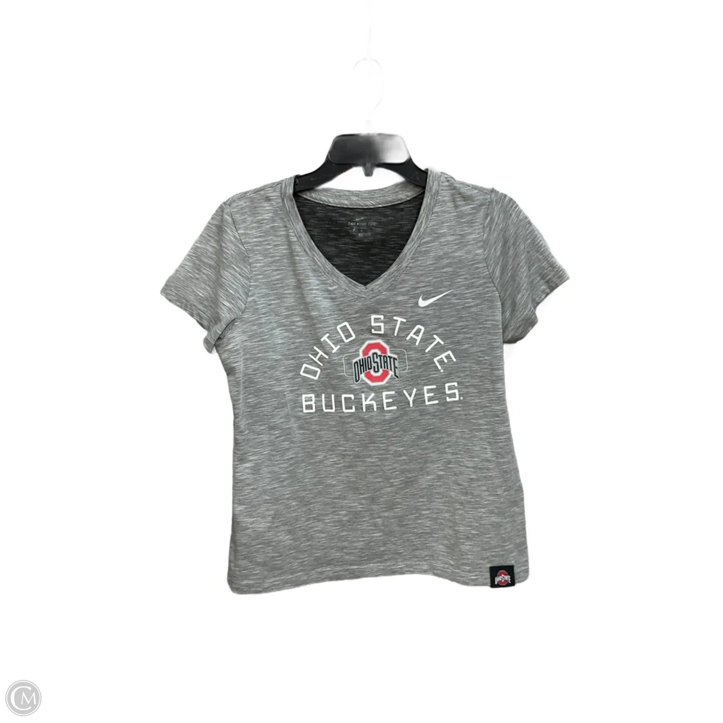 Athletic Top Short Sleeve By Nike Apparel In Grey, Size: M