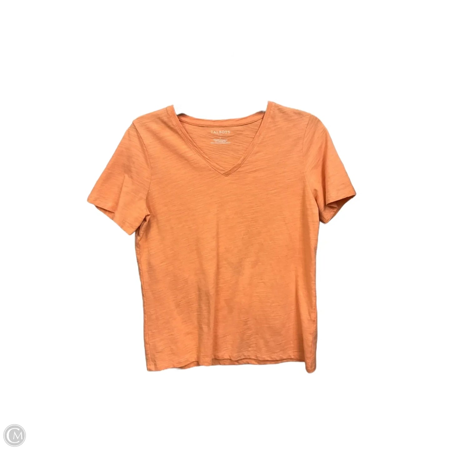 Top Short Sleeve Basic By Talbots In Peach, Size: M