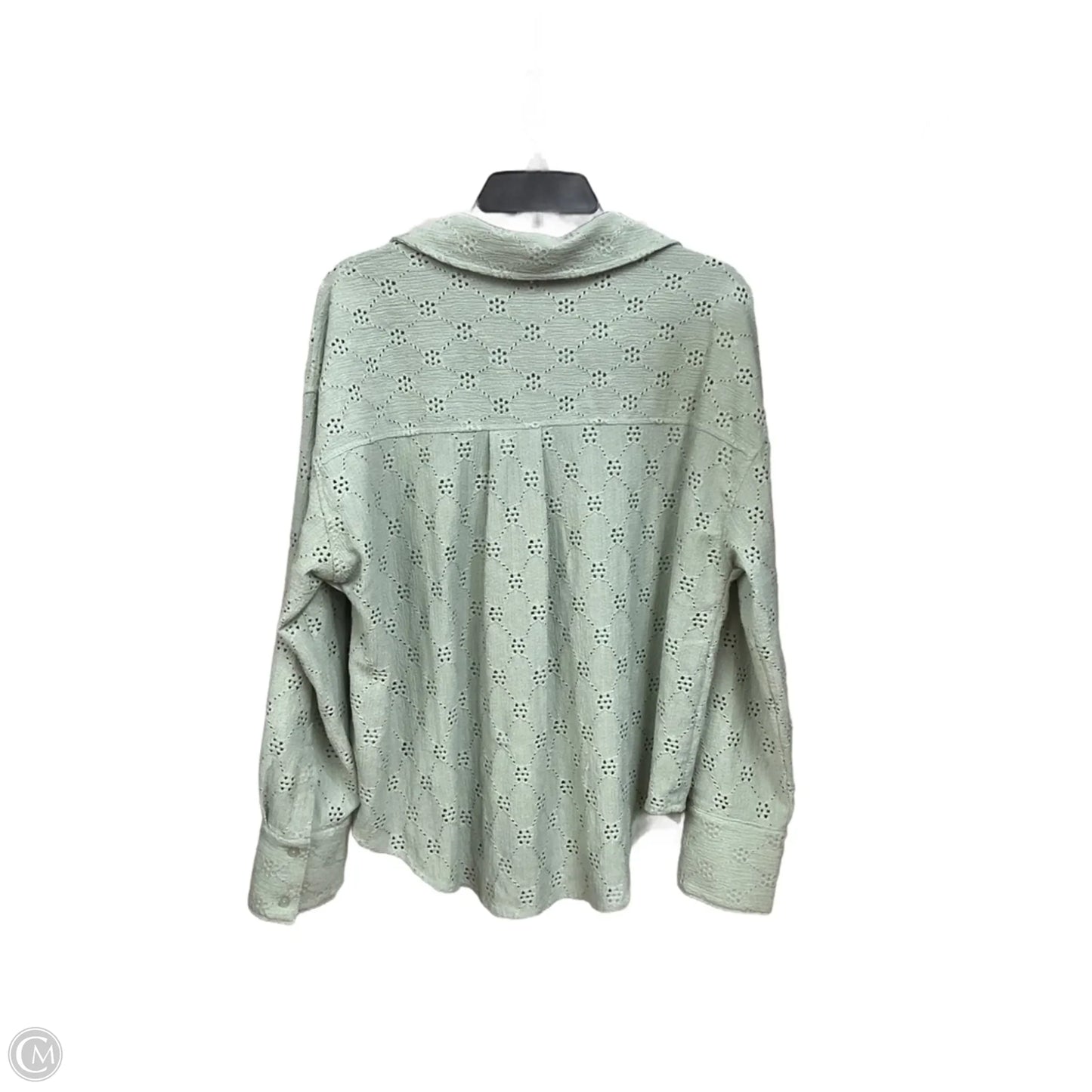 Blouse Long Sleeve By Vici In Green, Size: M