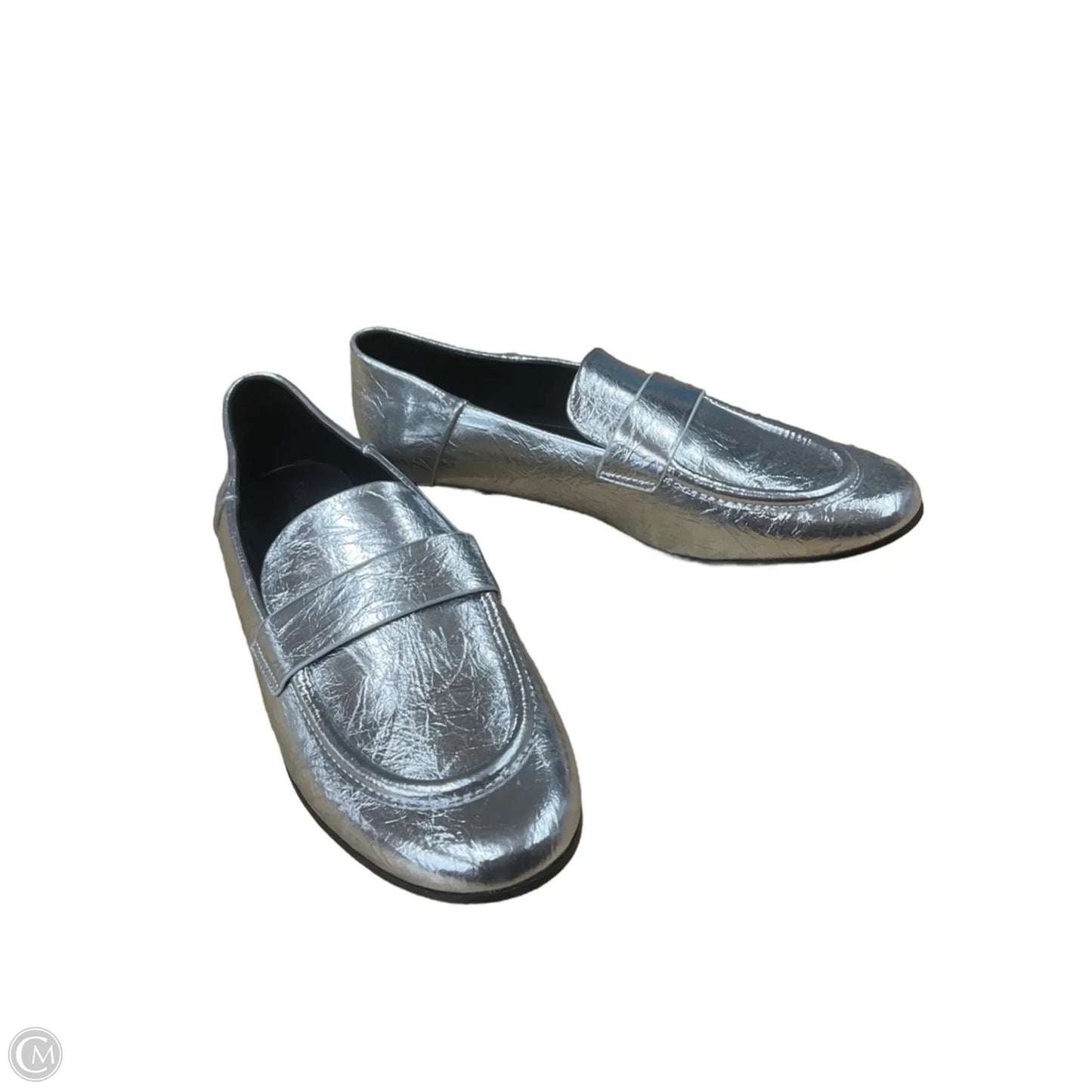 Shoes Flats By Clothes Mentor In Silver, Size: 11