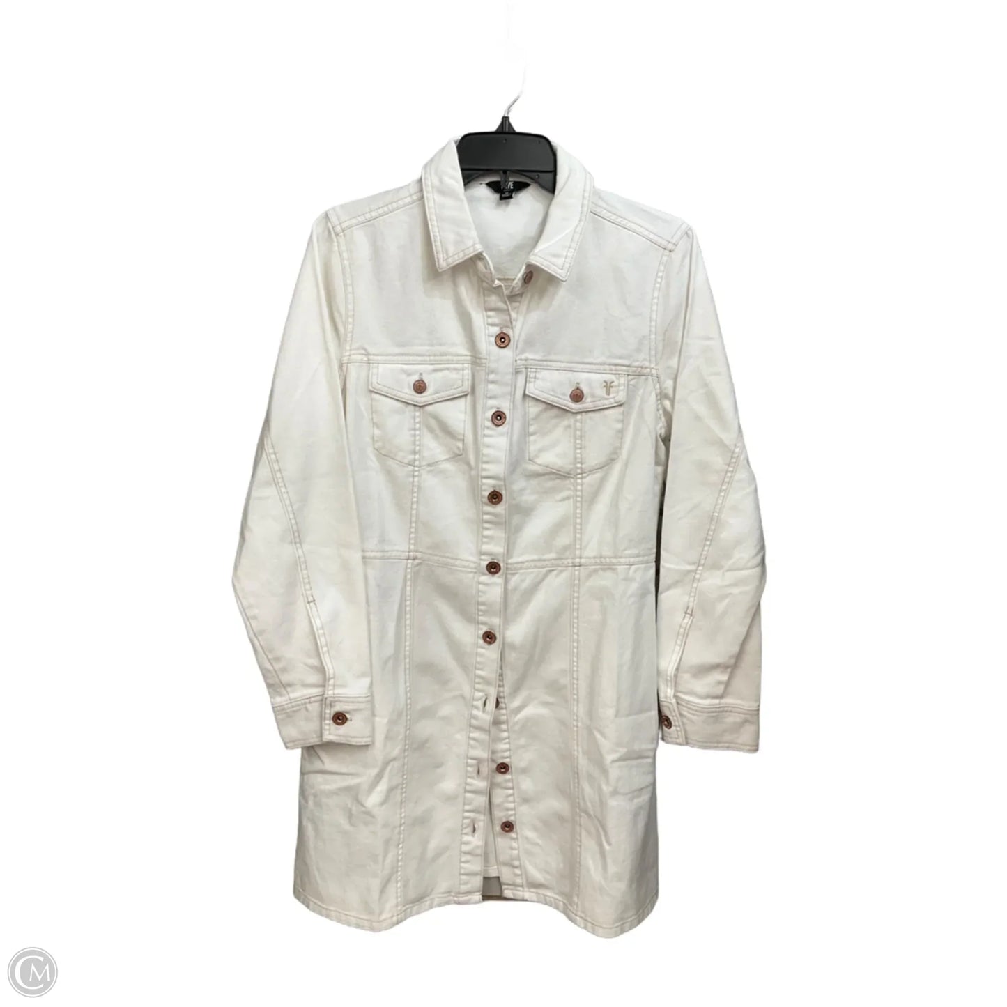 Dress Designer By Frye In Cream Denim, Size: M