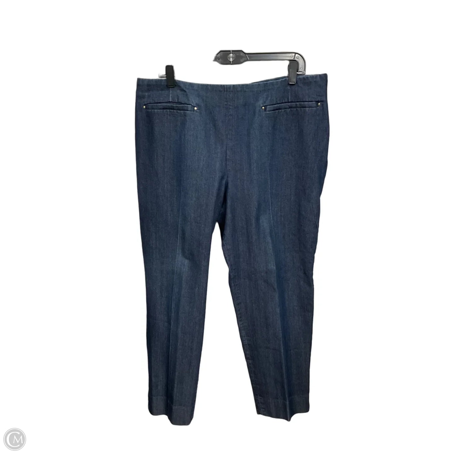 Jeans Straight By Ellen Tracy In Blue Denim, Size: 16
