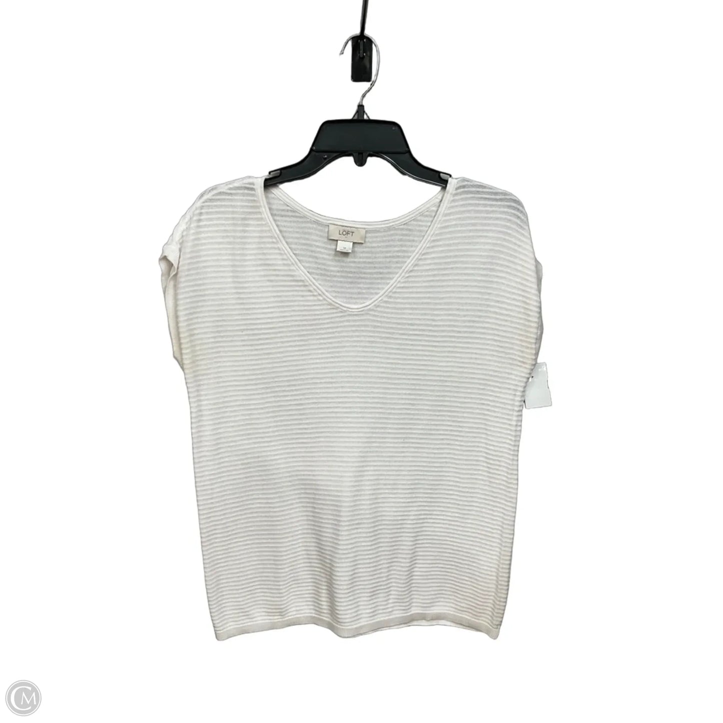 Top Sleeveless By Loft In Striped Pattern, Size: M