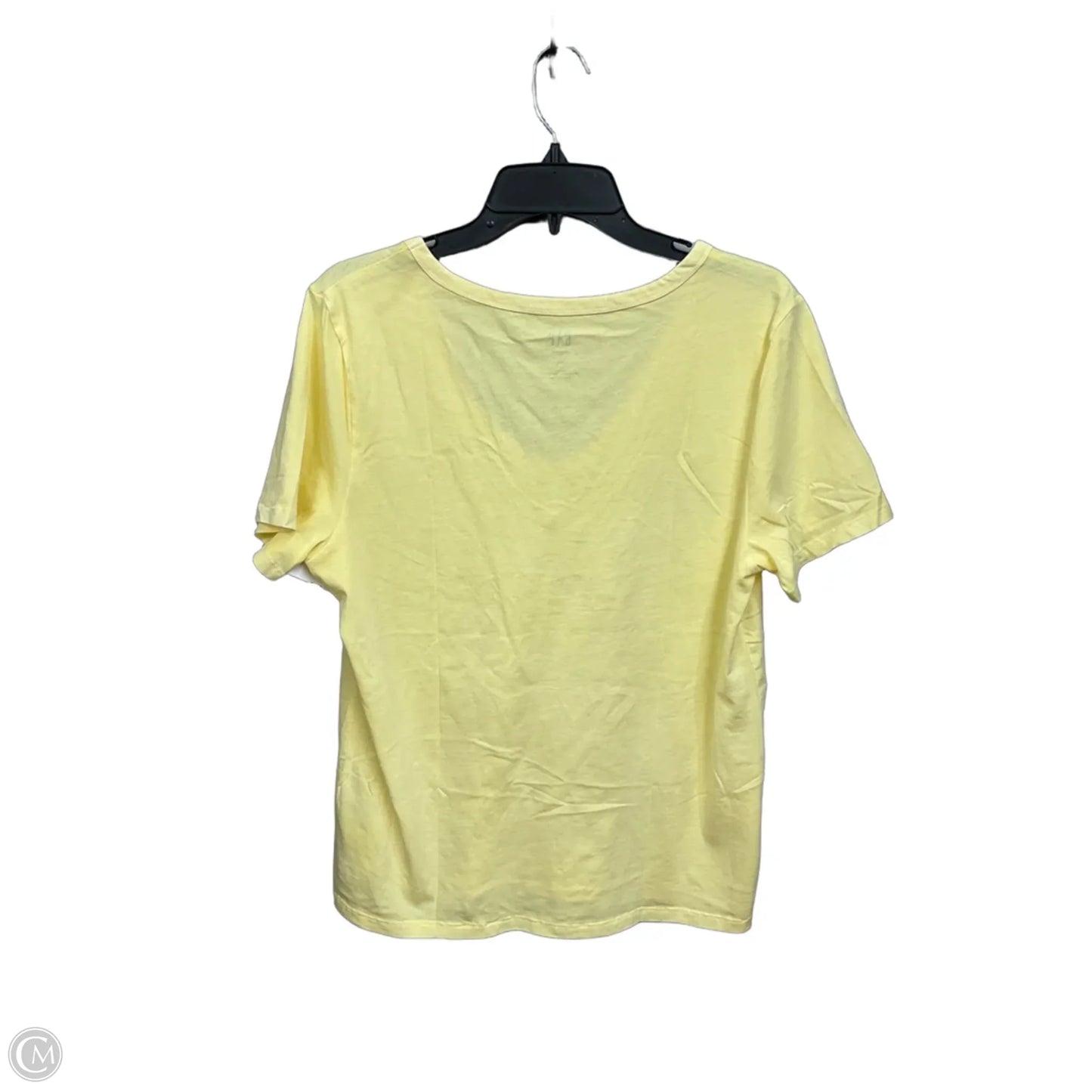 Top Short Sleeve Basic By Gap In Yellow, Size: L