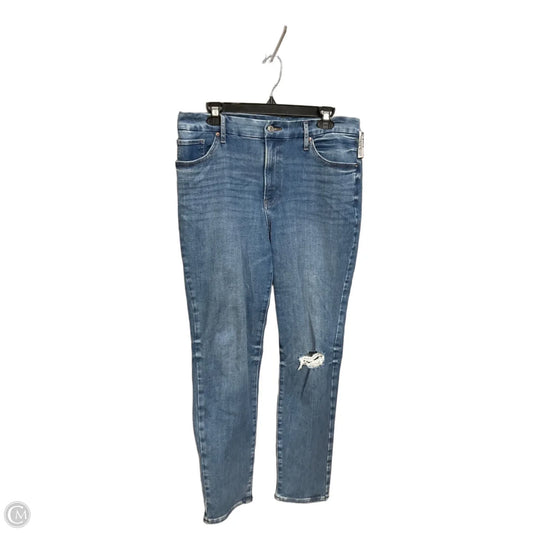 Jeans Skinny By Express In Blue Denim, Size: 12