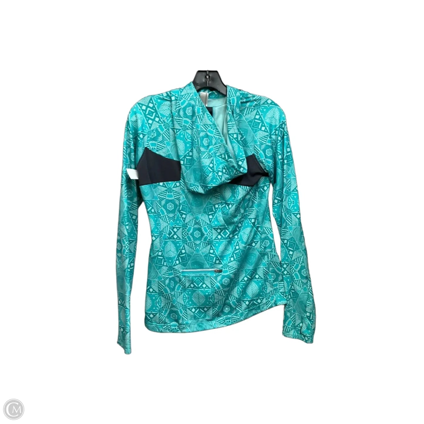 Athletic Top Long Sleeve Hoodie By Mondetta In Teal, Size: S
