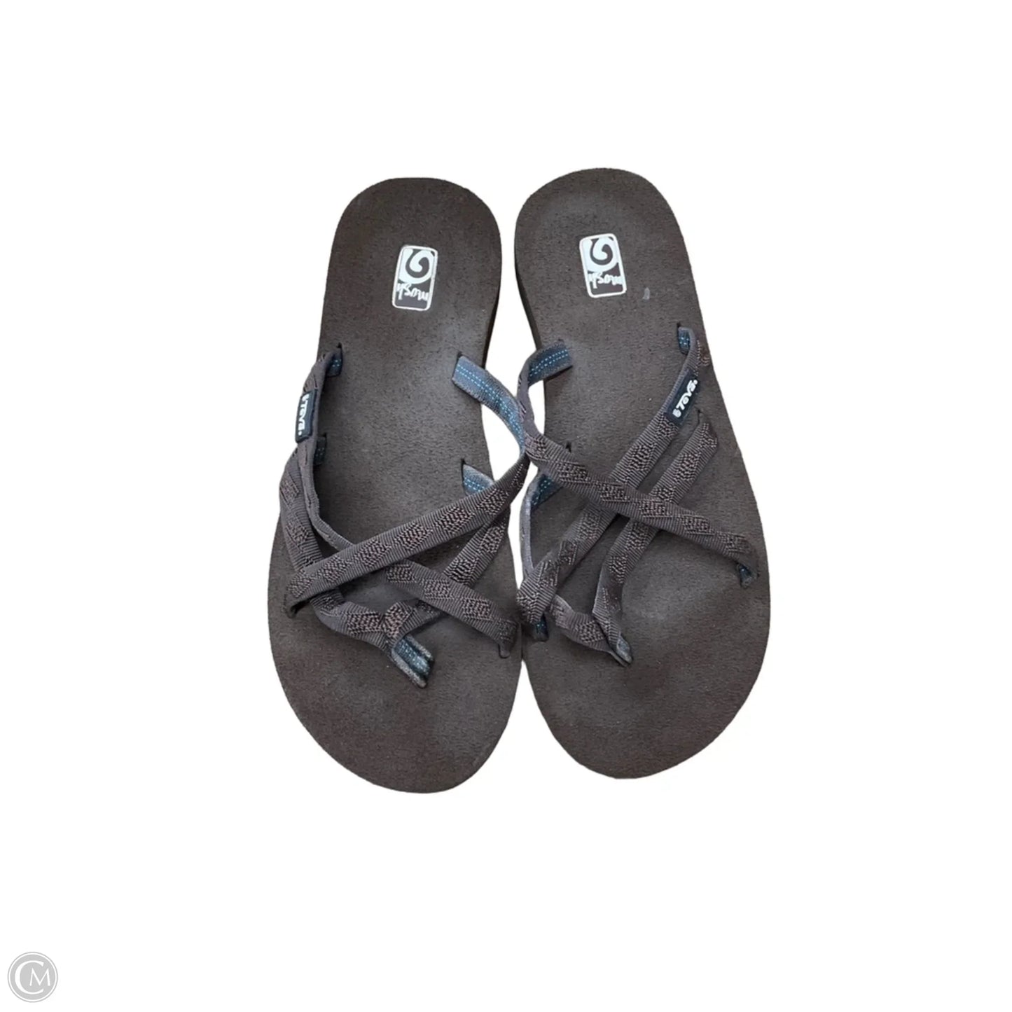 Sandals Flip Flops By Teva In Brown, Size: 9
