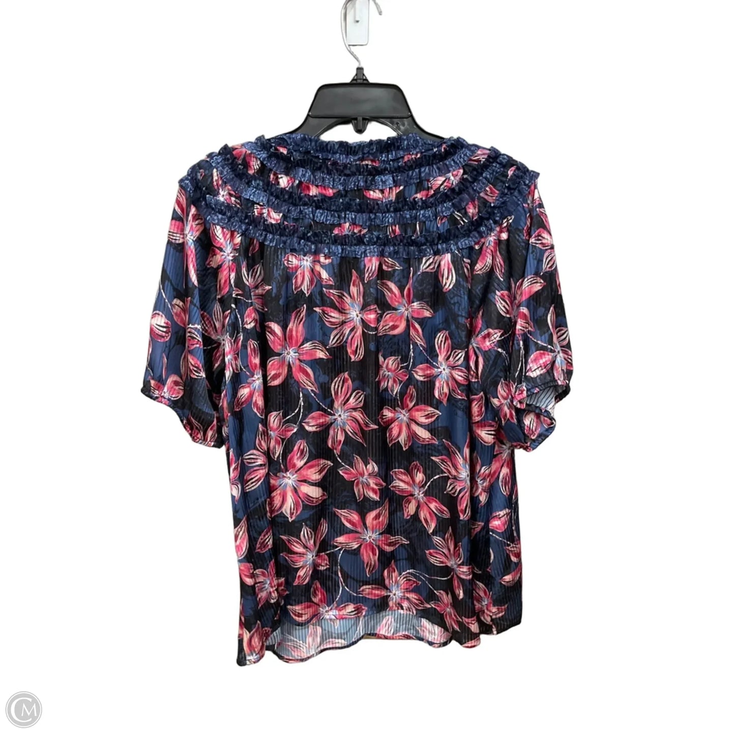 Top Short Sleeve By Lane Bryant In Floral Print, Size: 1x