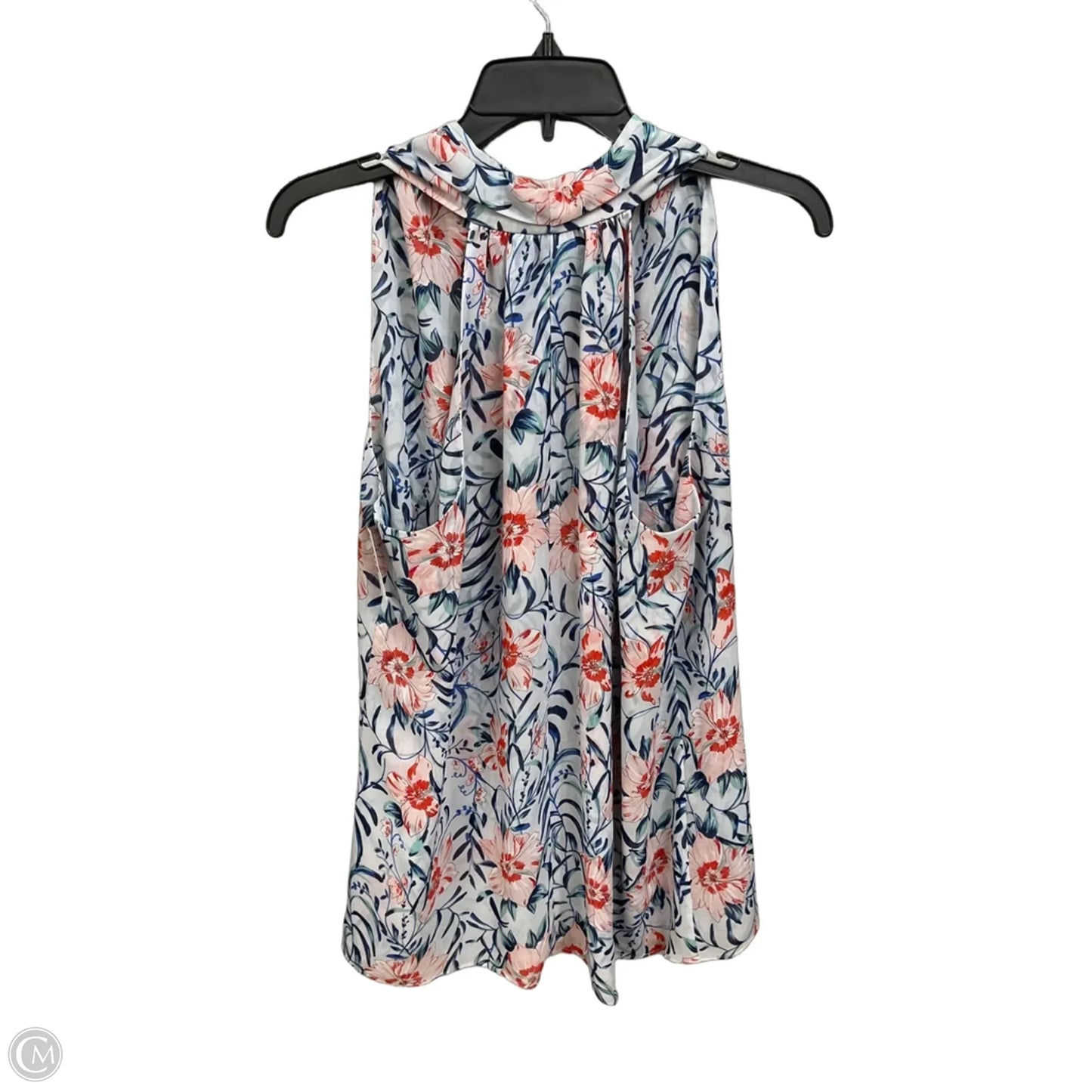 Top Sleeveless By Cabi In Floral Print, Size: M