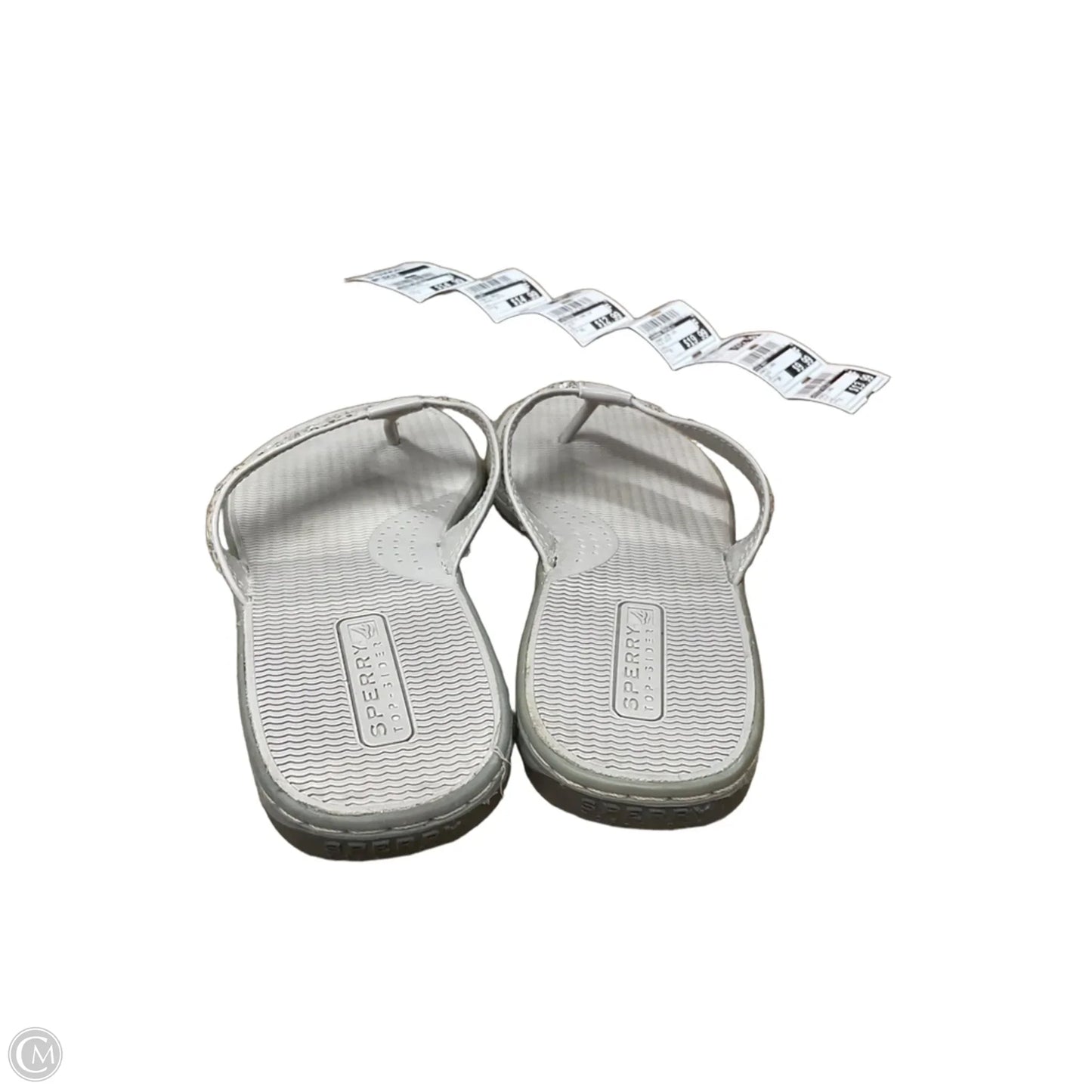 Sandals Flats By Sperry In Grey & Silver, Size: 7