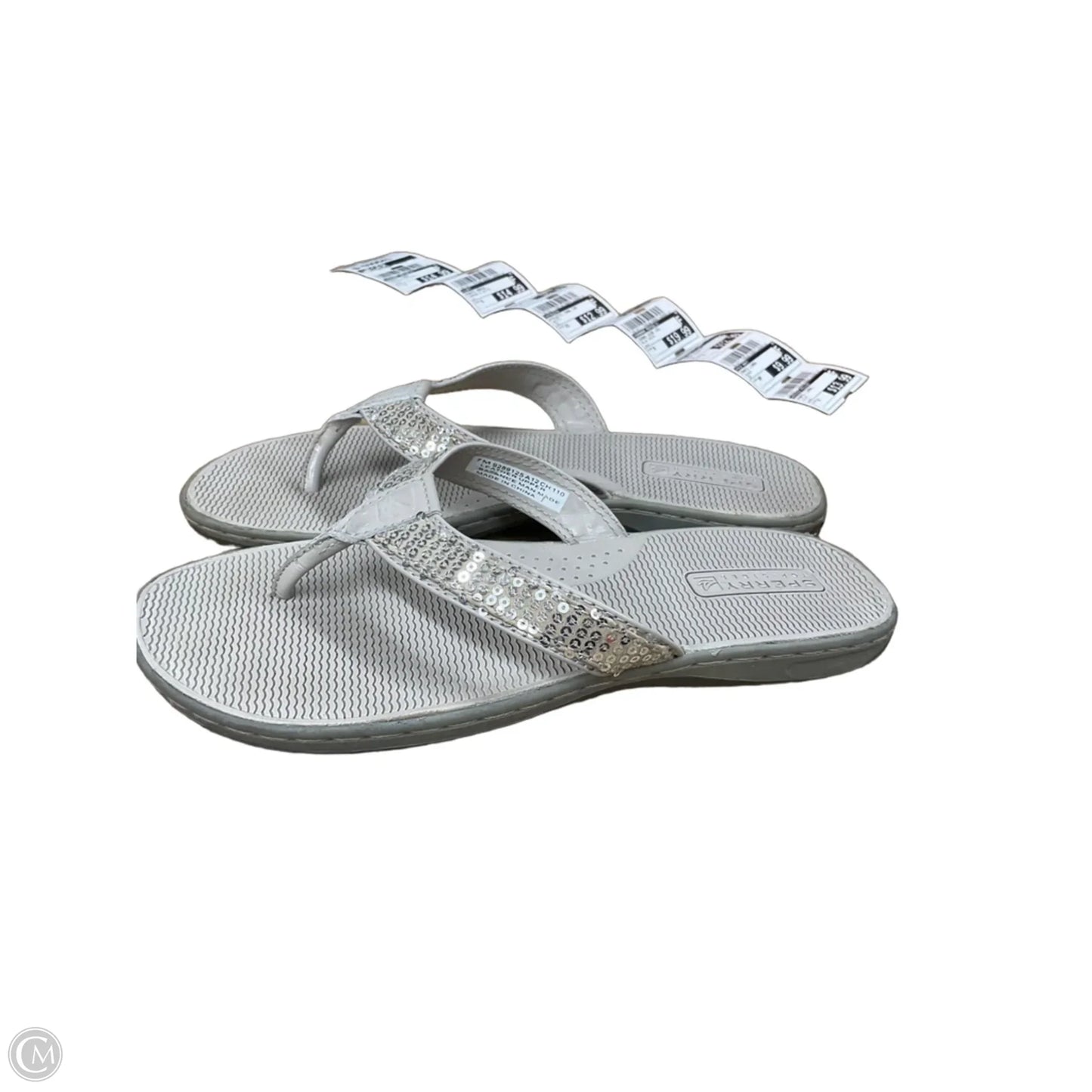 Sandals Flats By Sperry In Grey & Silver, Size: 7