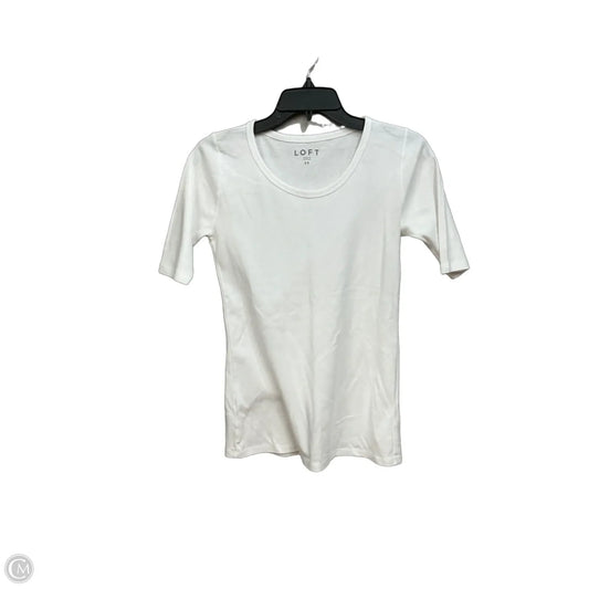 Top Short Sleeve Basic By Loft In White, Size: Xs