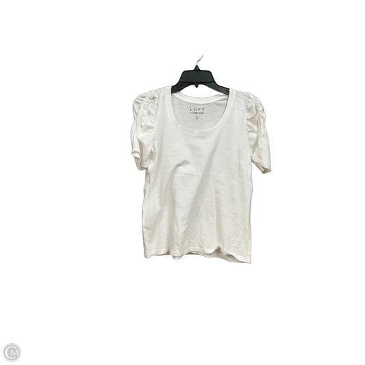 Top Short Sleeve By Loft In White, Size: Xs