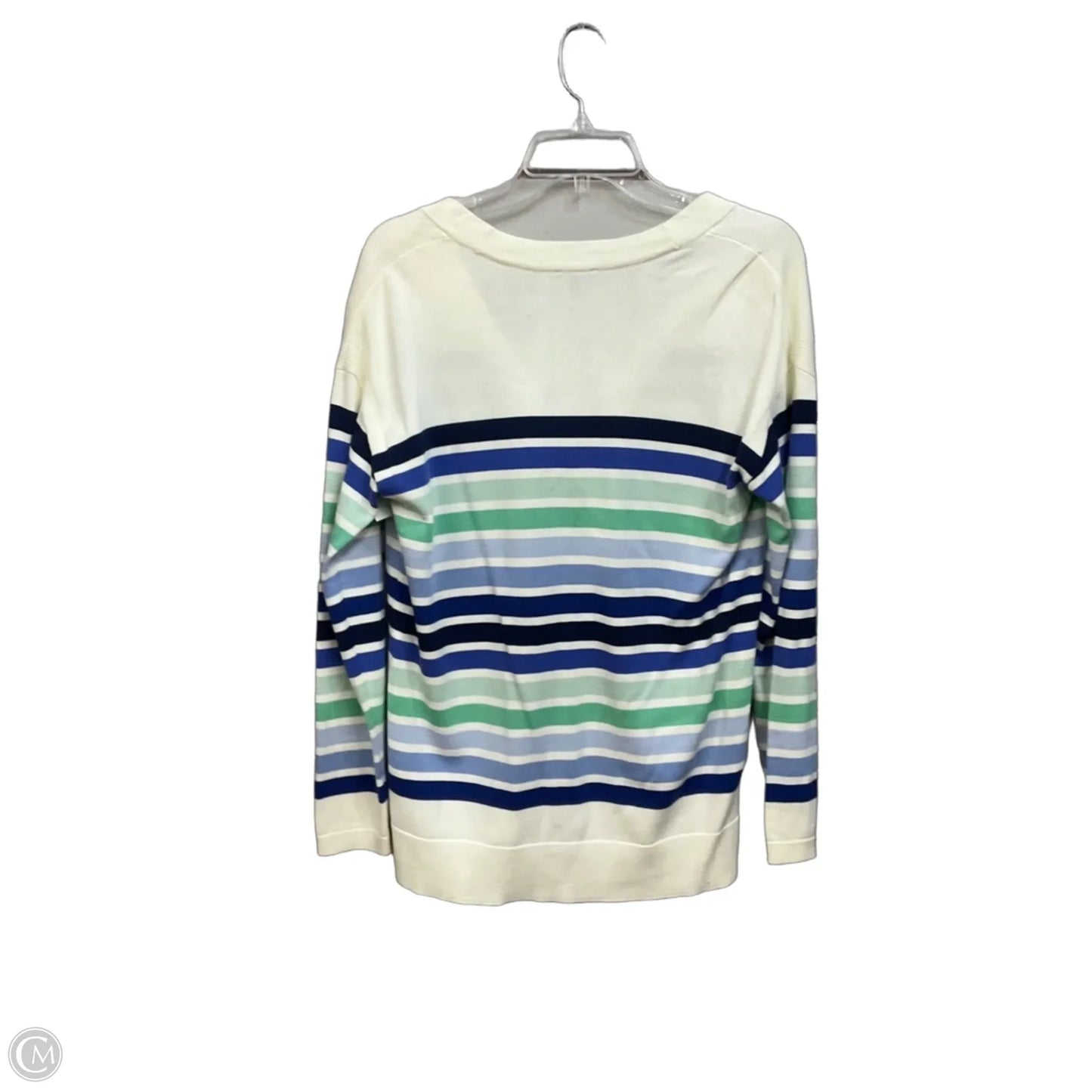 Cardigan By Talbots In Striped Pattern, Size: Mp