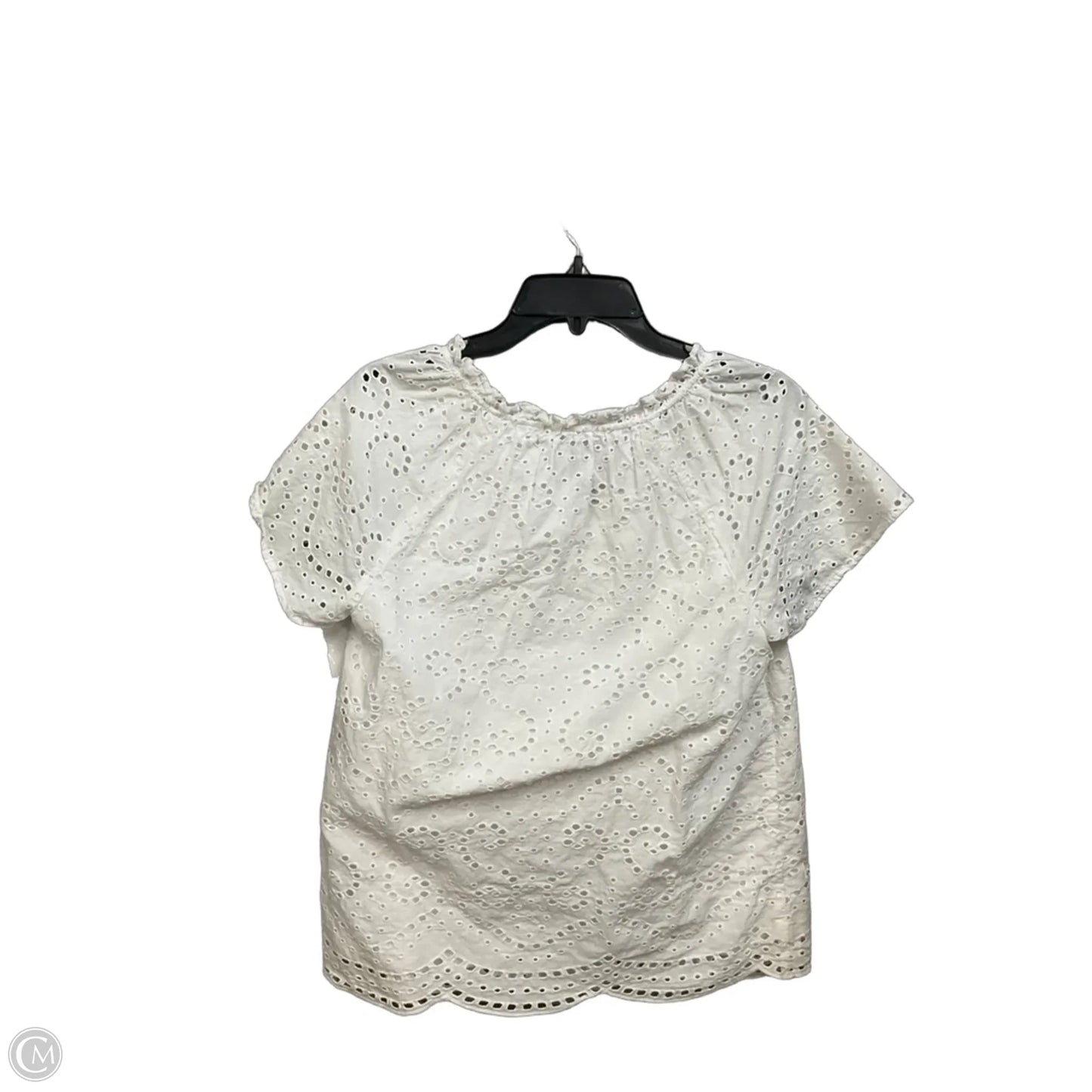Top Short Sleeve By Talbots In White, Size: M
