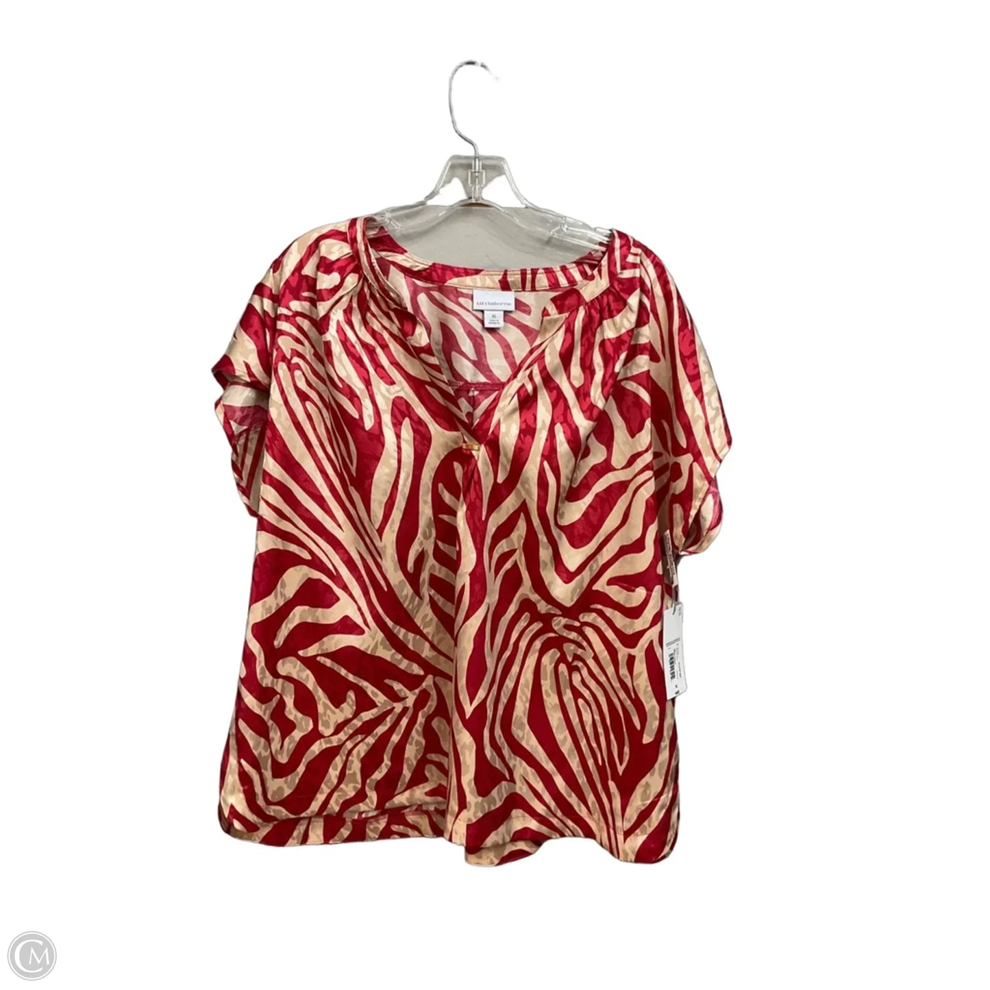 Top Sleeveless By Liz Claiborne In Zebra Print, Size: Xl
