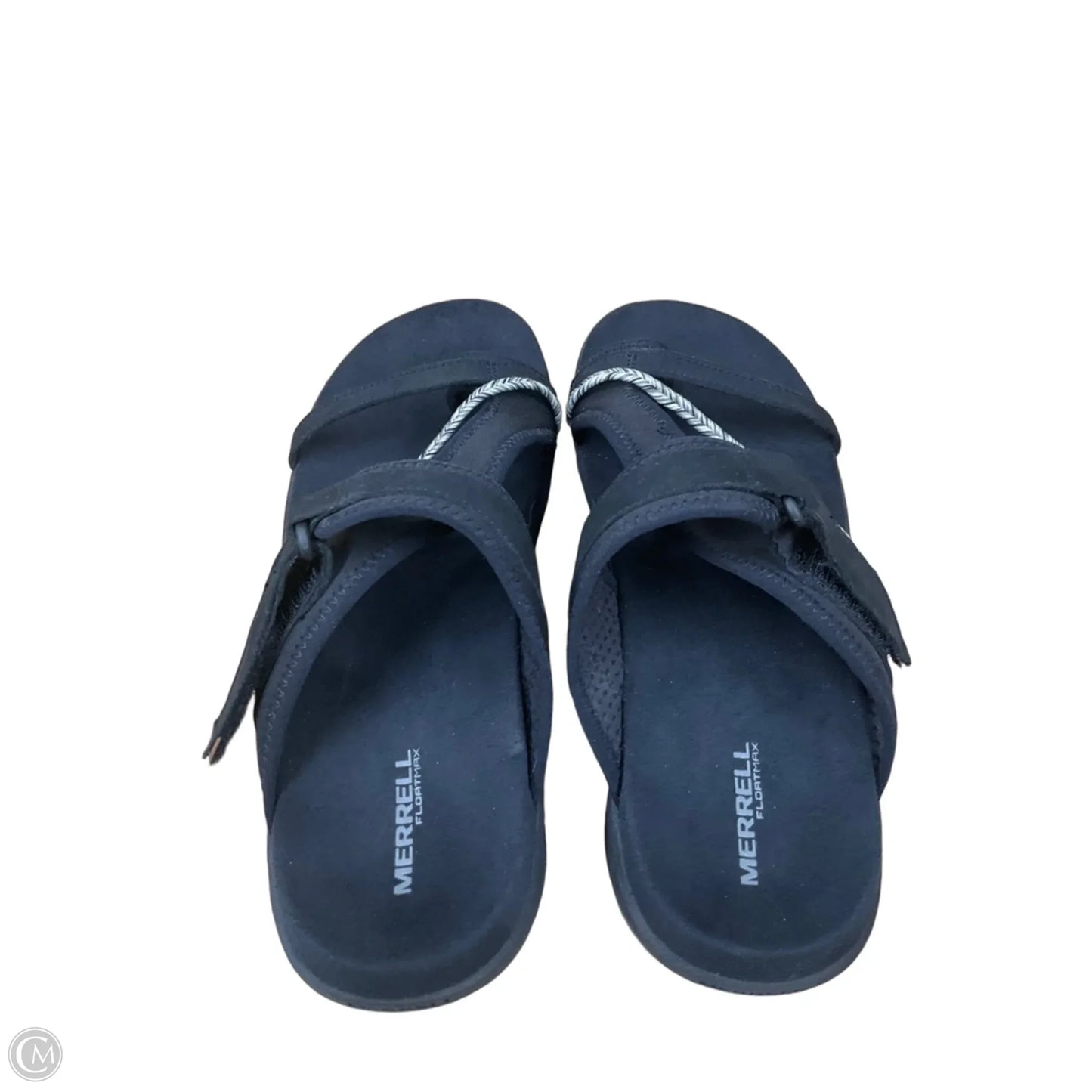Sandals Flats By Merrell In Black & Cream, Size: 8