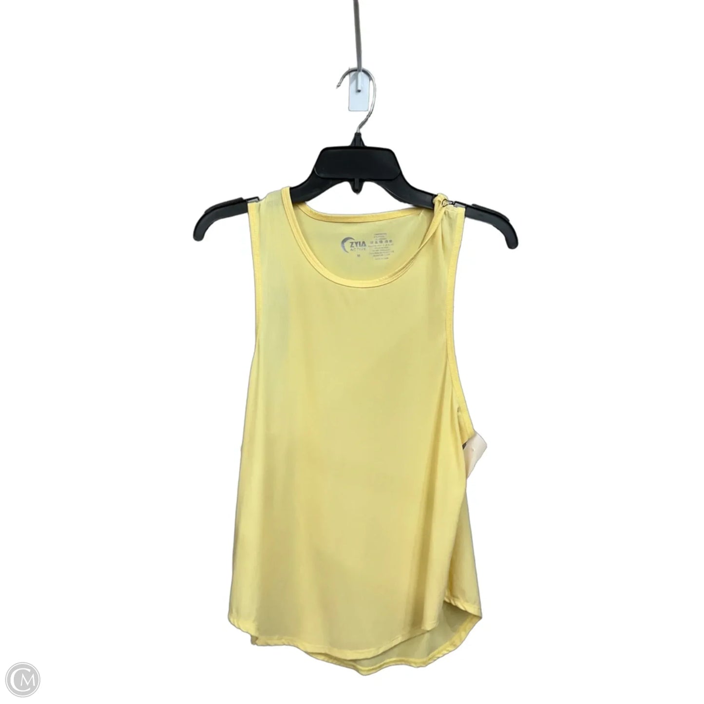 Athletic Tank Top By Zyia In Yellow, Size: M