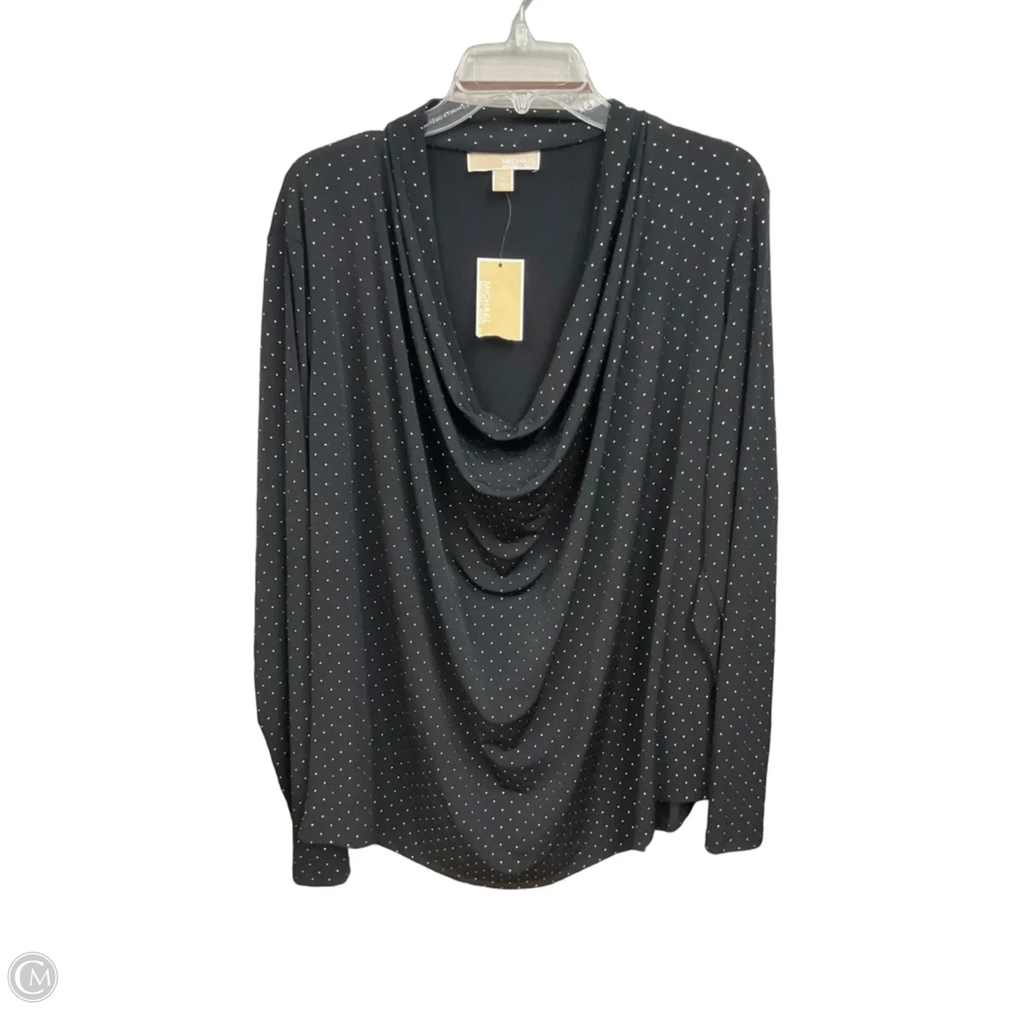 Top Long Sleeve By Michael By Michael Kors In Polkadot Pattern, Size: 3x