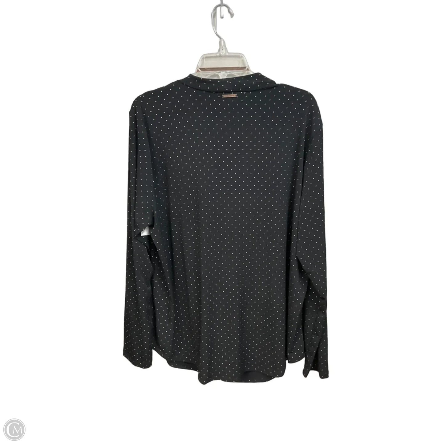 Top Long Sleeve By Michael By Michael Kors In Polkadot Pattern, Size: 3x