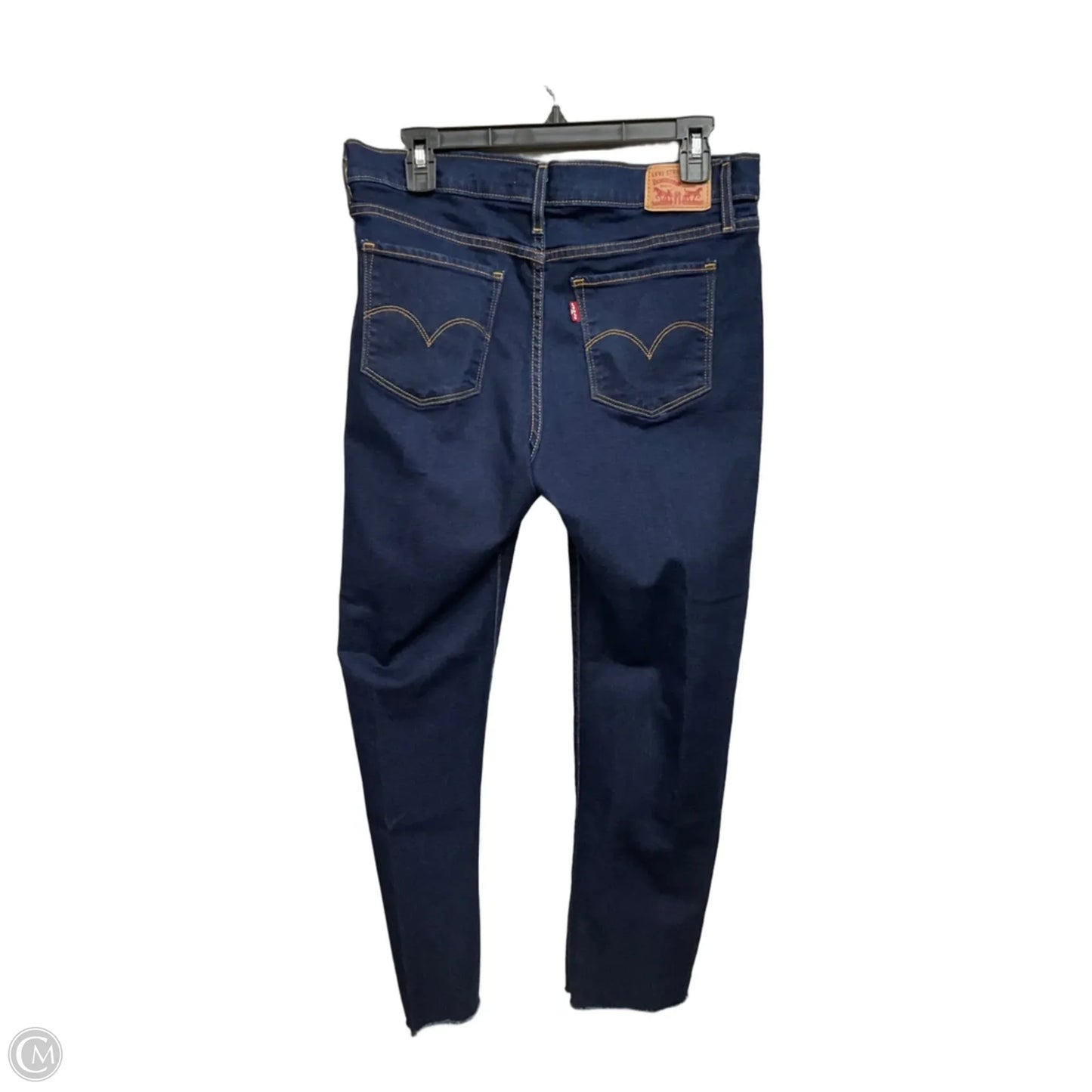 Jeans Straight By Levis In Blue Denim, Size: 12