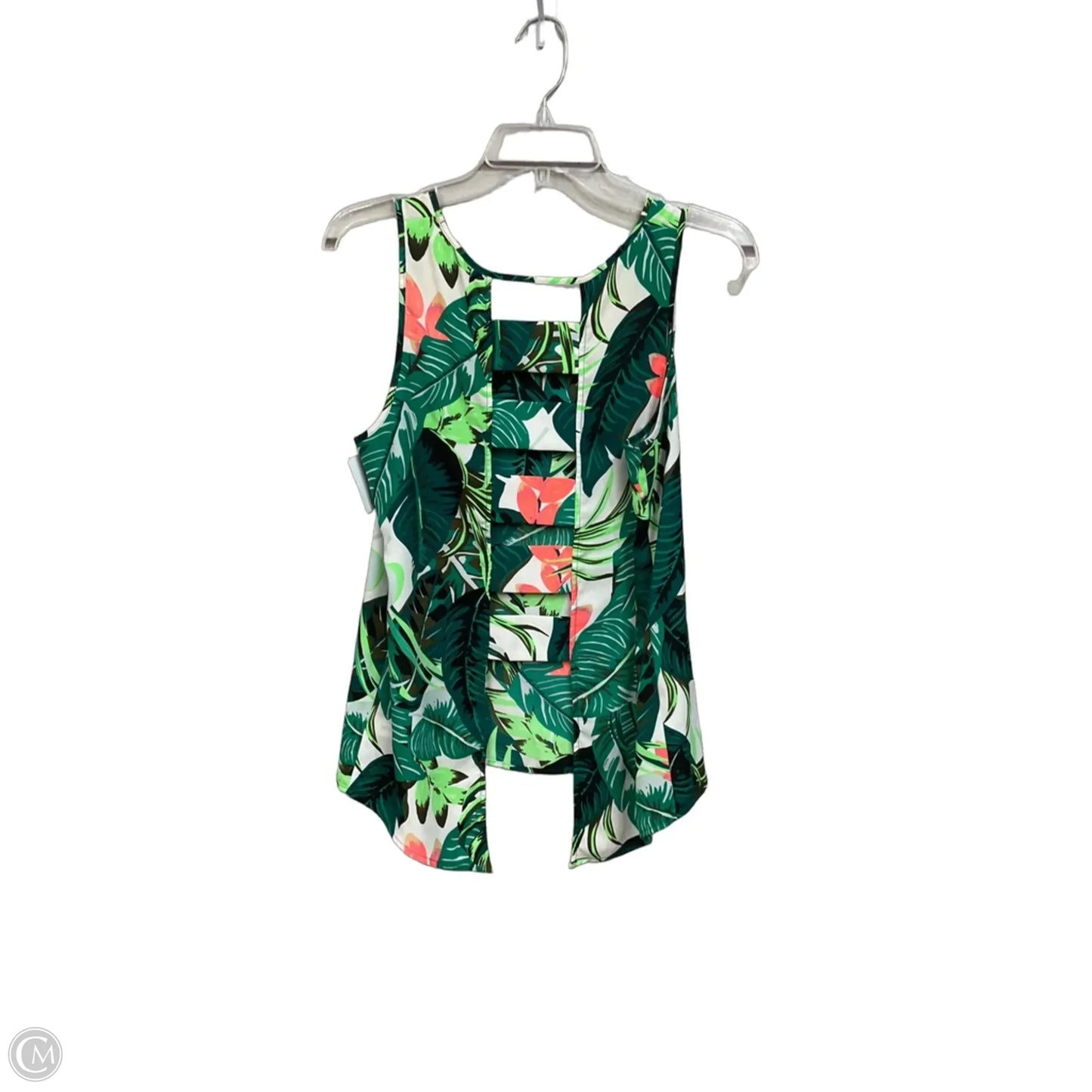 Top Sleeveless By Express In Tropical Print, Size: S