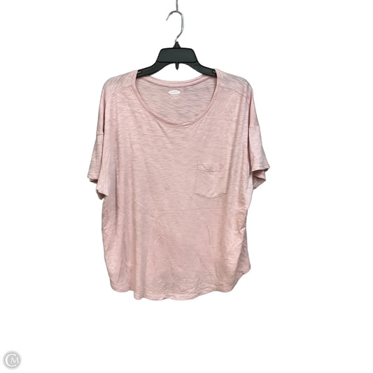 Top Short Sleeve Basic By Old Navy In Pink, Size: Xl